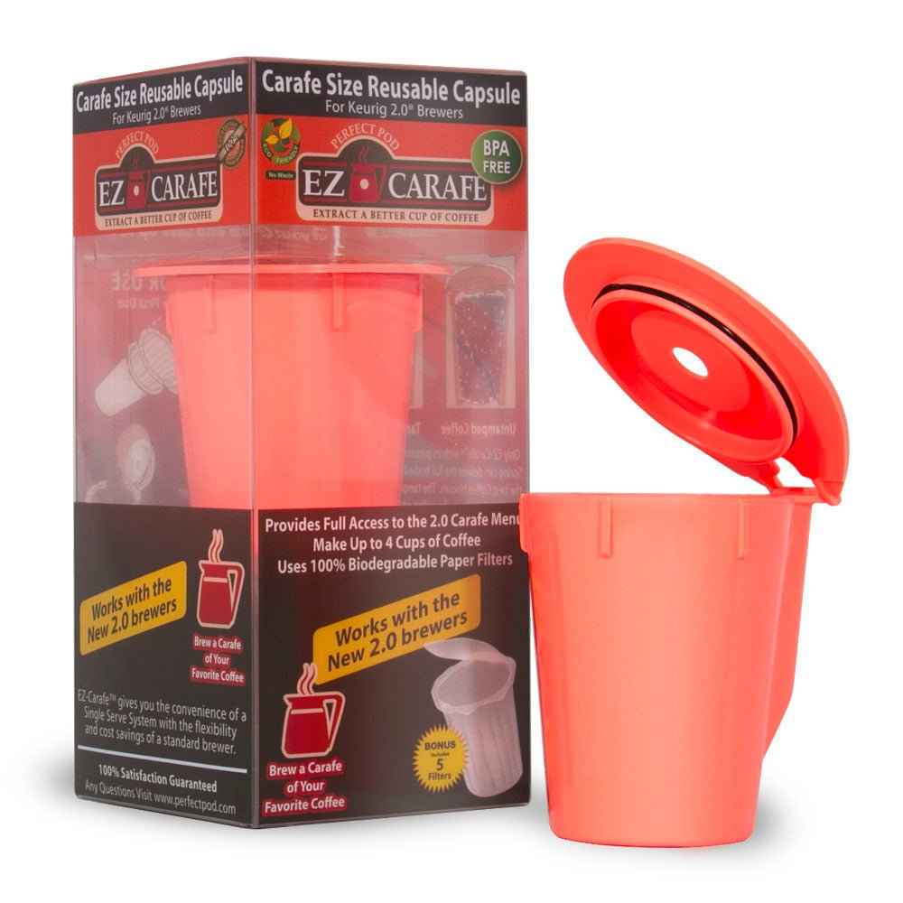 Perfect Pod EZ Carafe Reusable Single Serve Coffee Capsule Cup